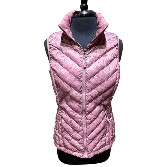 NWOT 32 Degrees Heat Mauve Quilted Lightweight Puffer Vest With Pockets Size M - Picture 3 of 10